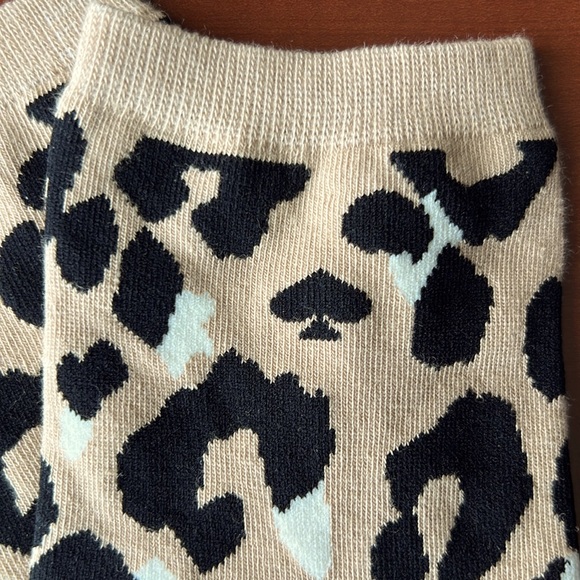 Kate Spade ♠️ Ladies Summer Ankle/Crew Socks 2 pairs Leopard Print NWOT - Picture 3 of 4